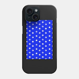 distressed stars on blue Phone Case