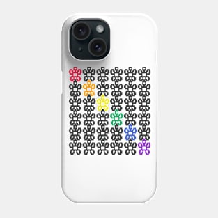 Pixelated Flower Rainbow Pattern Phone Case