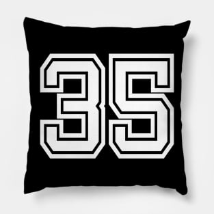 Number 35 for a sports team, group, or community Pillow