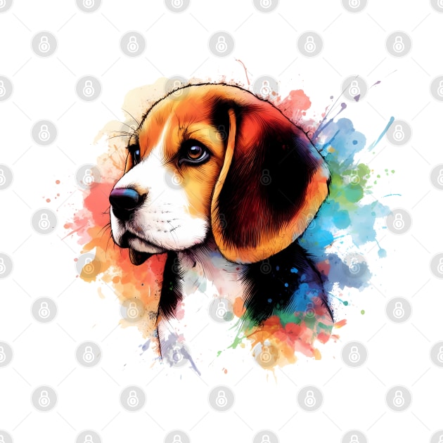 Beagle Ink Splash by UnleashedCreationz