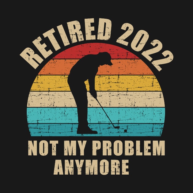 Retired 2022 vintage golfer for golf retirement by Designzz