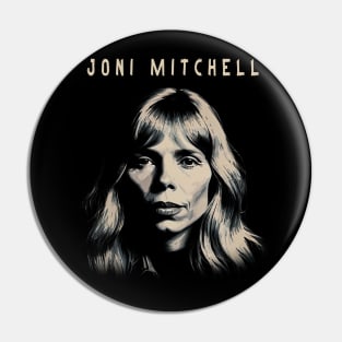 Joni Mitchell - Retro 1970s Pin