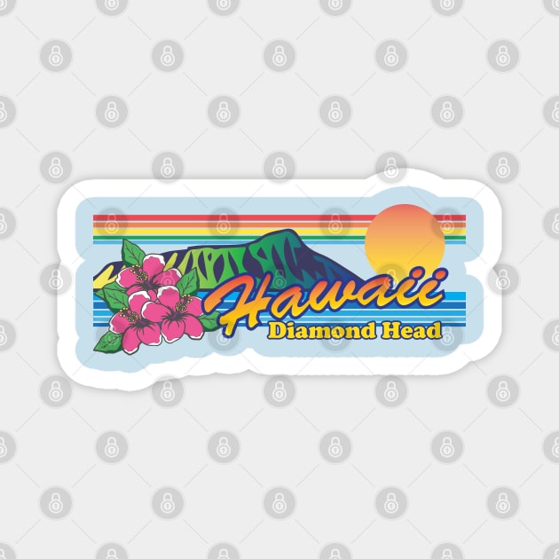 Hawaii Diamond Head Magnet by GrumpyDog