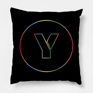 letter Y colorful design Pillow