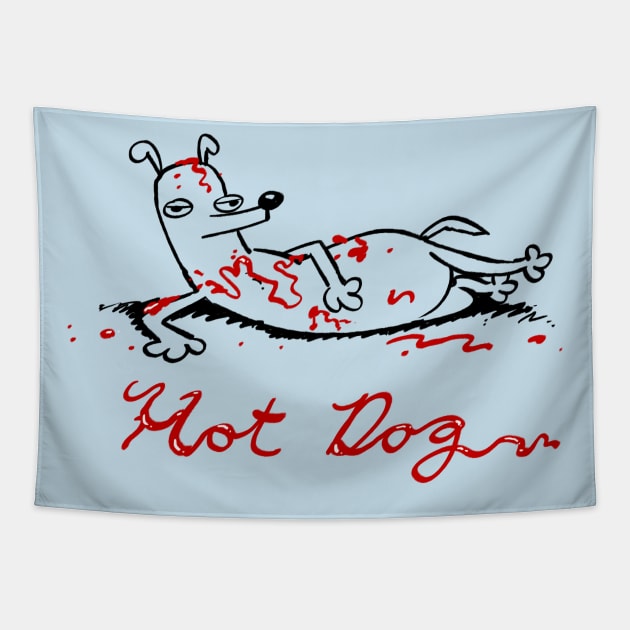 Hot Dog Tapestry by neilkohney