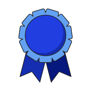 Award Pin With Ribbons Vector T-Shirt