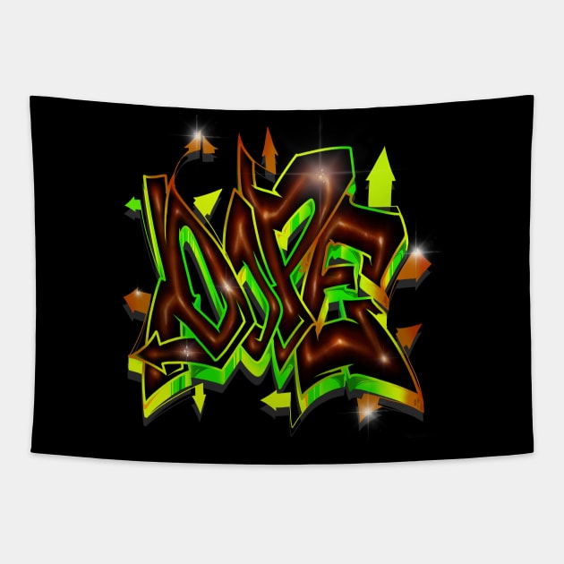 DOPE Graffiti Tapestry by Graffitidesigner