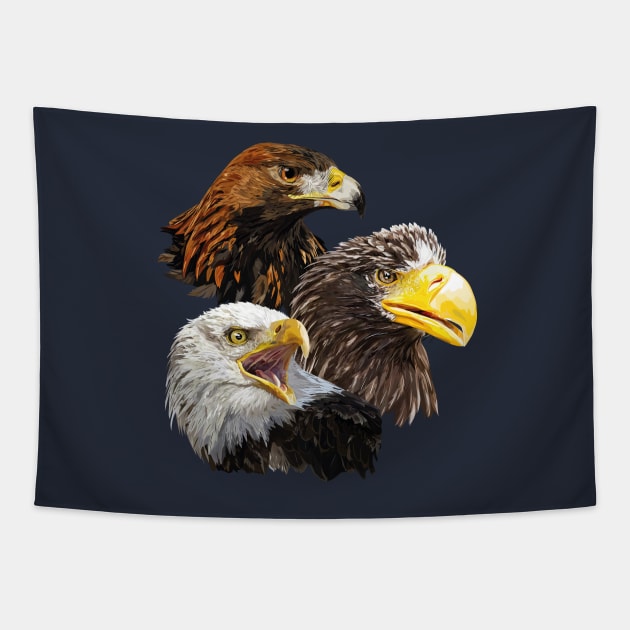 Birds of prey Tapestry by obscurite