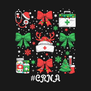 CRNA Xmas Certified Registered Nurse Anesthetist Christmas T-Shirt
