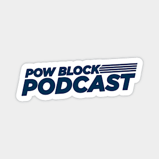 Pow Block Podcast NP 2024 Logo (Navy Blue) Magnet