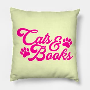 Cats & Books Pillow