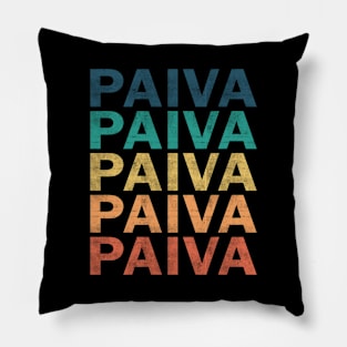 Paiva Name T Shirt - Paiva Vintage Retro Name Gift Item Tee Pillow