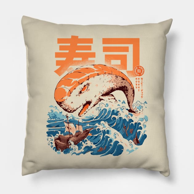 Moby Sushi Pillow by Ilustrata