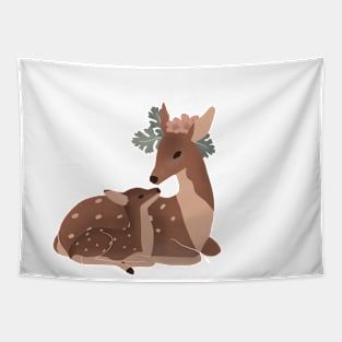 Doe and fawn Tapestry