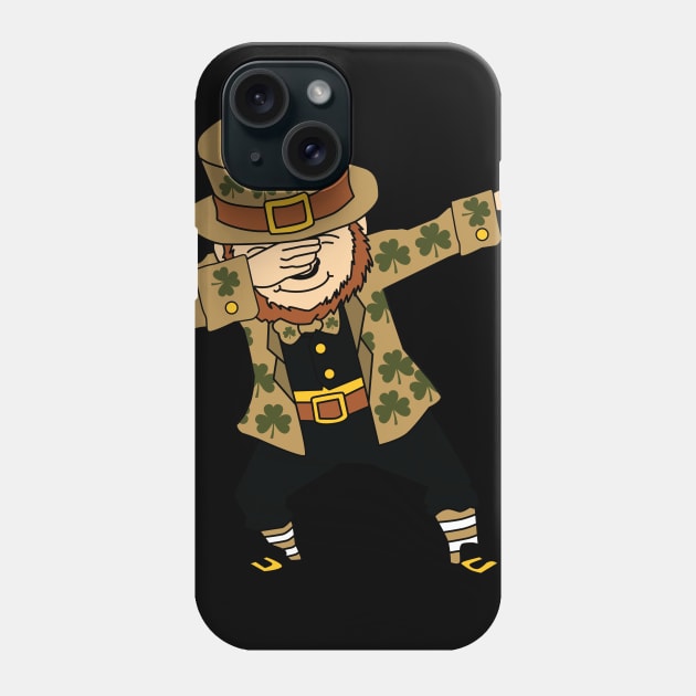 Dabbing Lucky the Leprechaun Shirt - Funny Dab Tshirt Gift Phone Case by Harvin