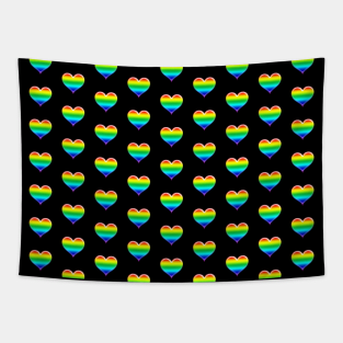 Rainbow Heart Emoji Pattern | Pop Art Tapestry