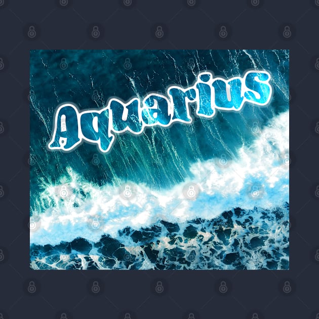 Aquarius | Blue Ocean Waves by textpodlaw