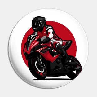 Red GSXR superbike Pin