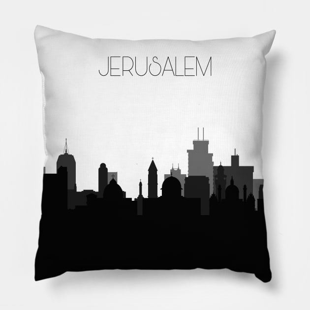 Jerusalem Skyline Pillow by inspirowl