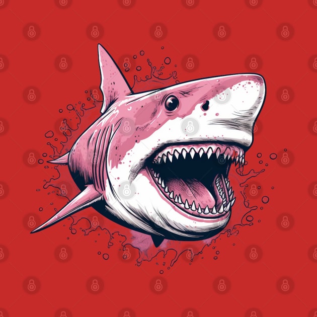 Cute Pink Shark by FrogandFog