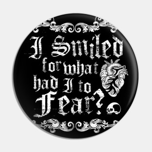 Telltale Heart  - Gothic Horror Book Quote - Vintage Distressed - Poe Pin