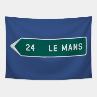 Le Mans Road Sign Tapestry