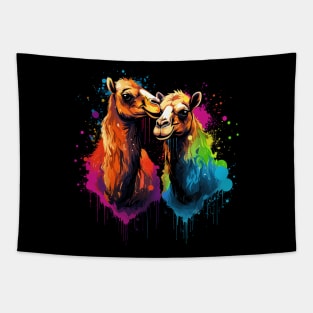 Camel Couple Valentine Tapestry