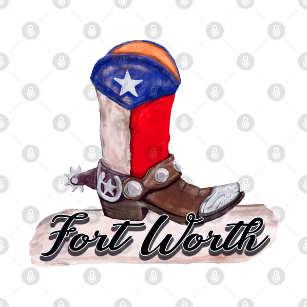 Fort Worth Texas Cowboy Boot by TravelTime