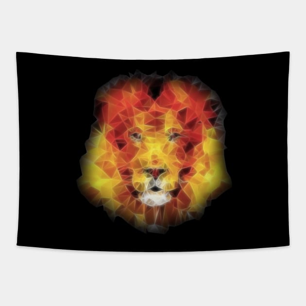 fractal lion Tapestry by Ancello