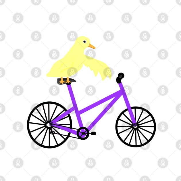 Duck On A Purple Bicycle by CatGirl101