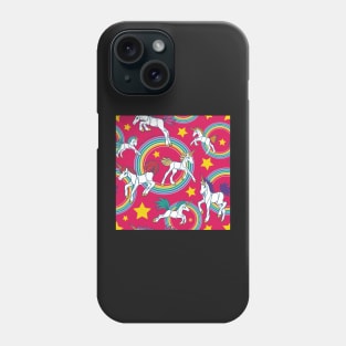 Unicorn Party Pattern Design by Mellie Test Phone Case