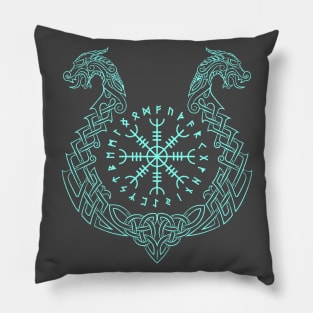 Helm of Awe (Ægishjálmr ) Symbol of Protection & Victory Pillow