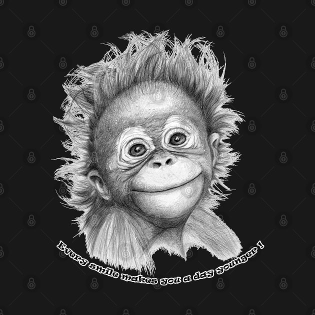 Orang-outan baby-every smile by schukina art