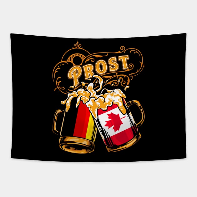 Oktoberfest Wiesn Prost Deutschland - Canada Tapestry by TonTomDesignz