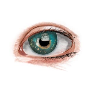 Realistic Art - Blue Eye - Vintage T-Shirt