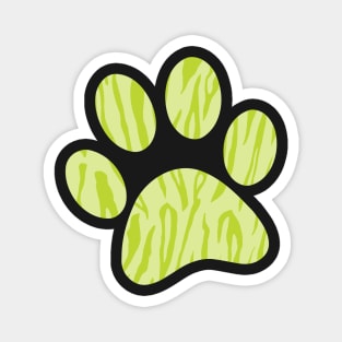 Green Tiger Print Magnet