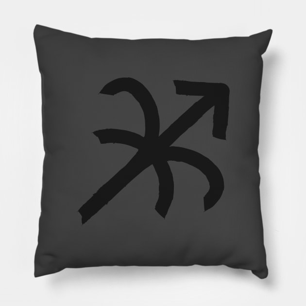 Aries and Sagittarius Double Zodiac Horoscope Signs Pillow by Zodiafy