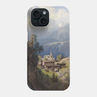 Village in the Bernese Alps by Adolf Mosengel Phone Case
