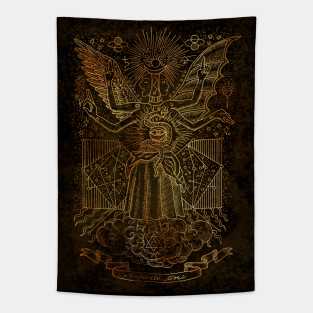 Momento Mori: You Have To Die (Version 2) Mystic and occult design. Tapestry