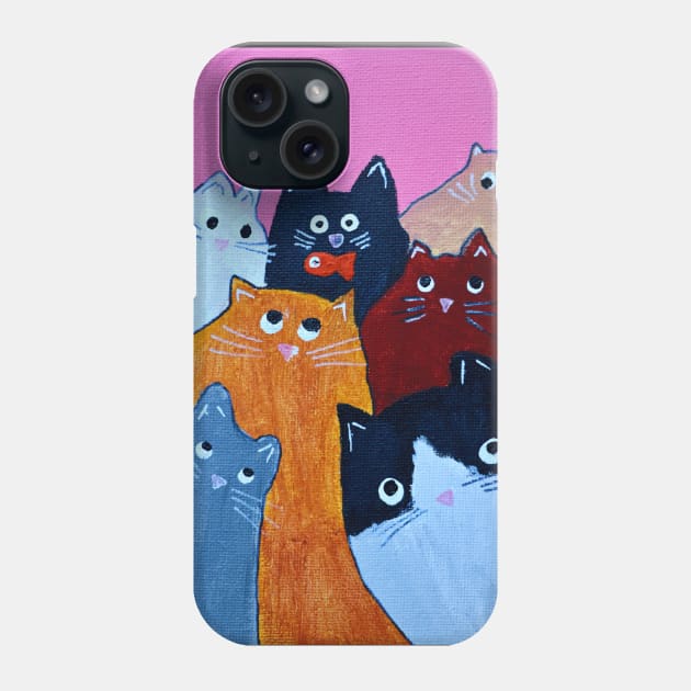 Purrrfect Pyramid Phone Case by Art Island