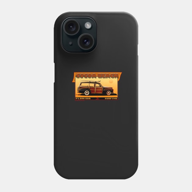 SURFING COCOA BEACH FLORIDA Phone Case by Larry Butterworth