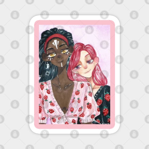 Girl Couple Magnet by reigncore