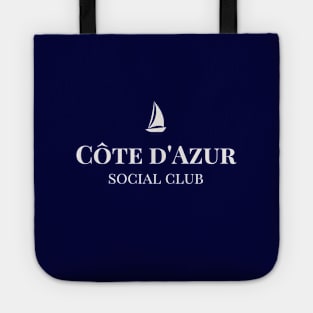 Côte d'Azur Social Club French Riviera Sail Boat Design Tote