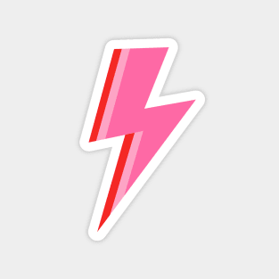 Pink and Red Striped Lightning Strike Magnet