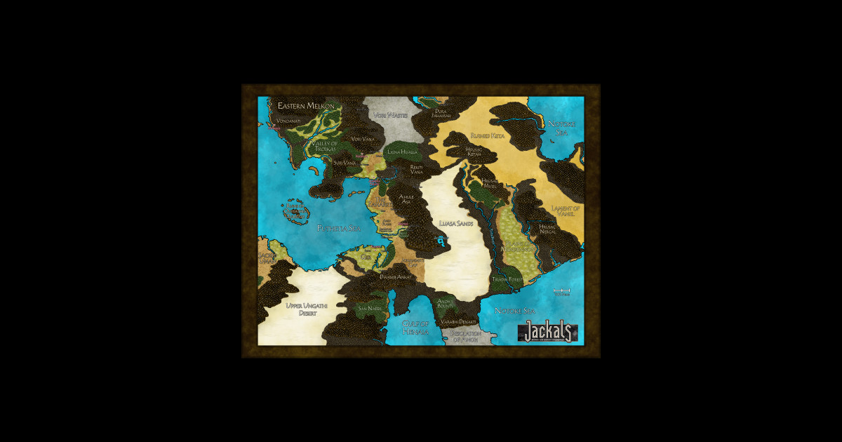 Map of the Zaharets, the Land of Risings, from the Jackals Bronze Age