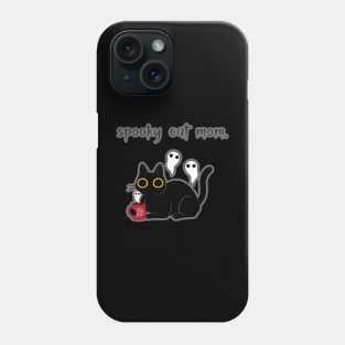 Spooky Cat Mom - Halloween T-shirt Phone Case