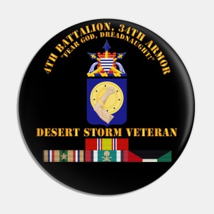 4th Bn, 34th Armor - Desert Storm Veteran Pin