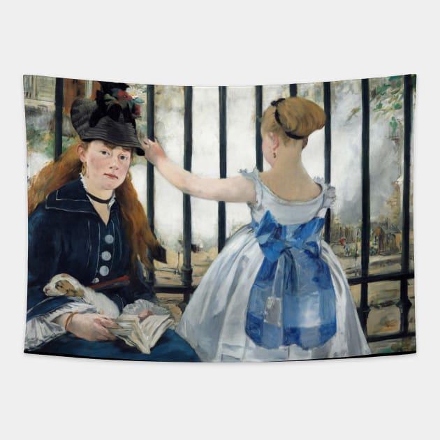 Edouard Manet - The Railway, Le Chemin de fer Tapestry by SybaDesign