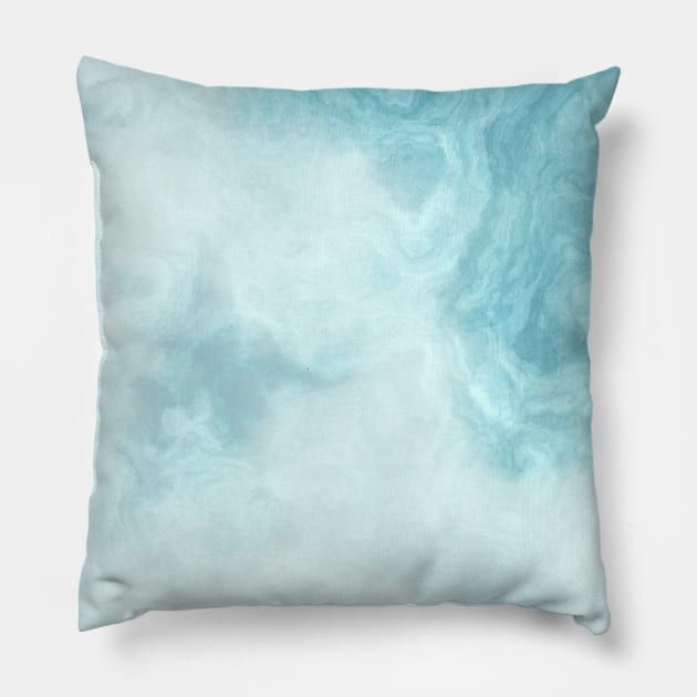 blue tie dye face mask Pillow by Theblackberry