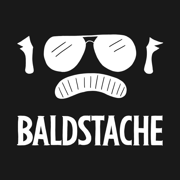 baldstache logo white by baldstache 